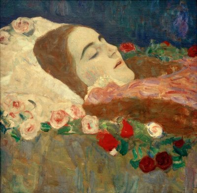 Ria Munk auf dem Totenbett von Gustav Klimt